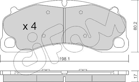 Cifam 822-1256-0 - Kit de plaquettes de frein, frein à disque cwaw.fr