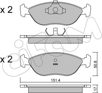 Cifam 822-126-0 - Kit de plaquettes de frein, frein à disque cwaw.fr