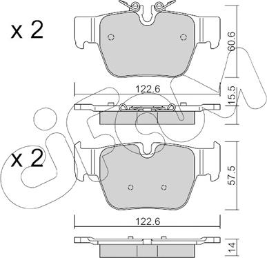 Cifam 822-1267-0 - Kit de plaquettes de frein, frein à disque cwaw.fr