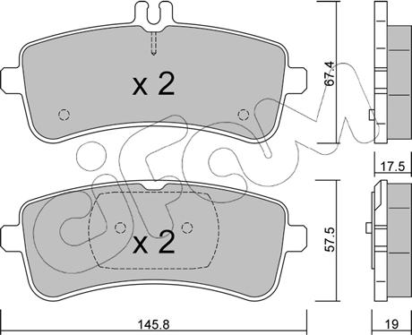 Cifam 822-1200-0 - Kit de plaquettes de frein, frein à disque cwaw.fr