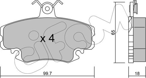 Cifam 822-120-0 - Kit de plaquettes de frein, frein à disque cwaw.fr