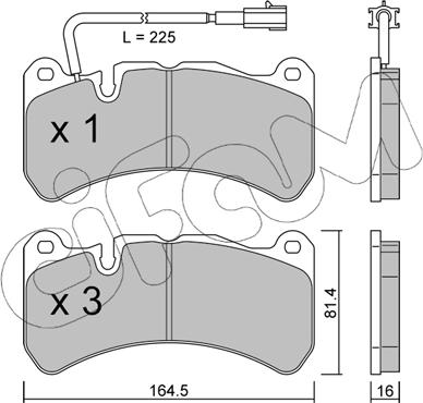 Cifam 822-1201-0 - Kit de plaquettes de frein, frein à disque cwaw.fr