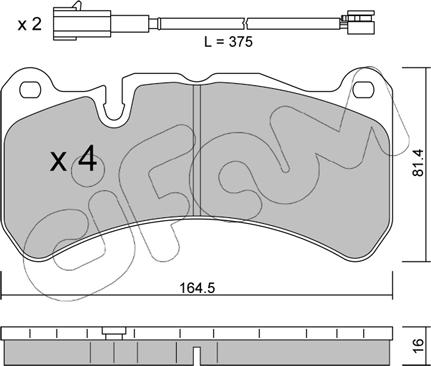 Cifam 822-1201-1 - Kit de plaquettes de frein, frein à disque cwaw.fr