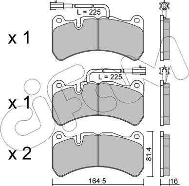 Cifam 822-1201-2 - Kit de plaquettes de frein, frein à disque cwaw.fr