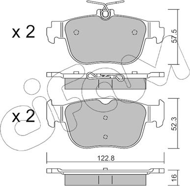 Cifam 822-1281-0 - Kit de plaquettes de frein, frein à disque cwaw.fr