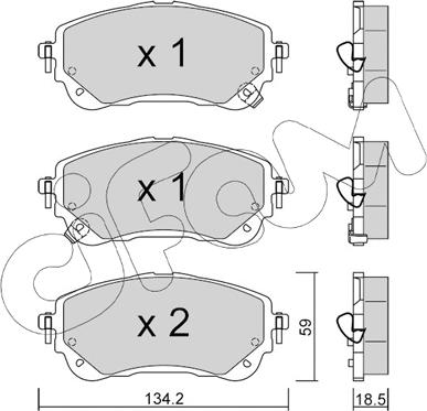 Cifam 822-1234-0 - Kit de plaquettes de frein, frein à disque cwaw.fr