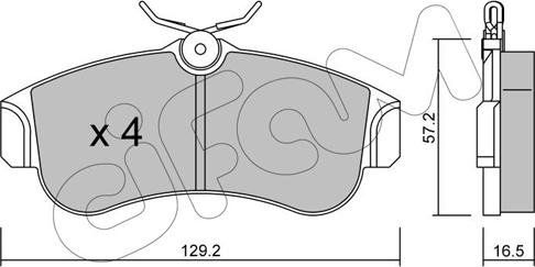 Cifam 822-123-0 - Kit de plaquettes de frein, frein à disque cwaw.fr