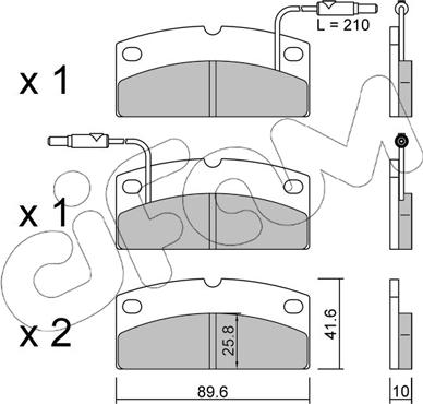 Cifam 822-1231-0 - Kit de plaquettes de frein, frein à disque cwaw.fr