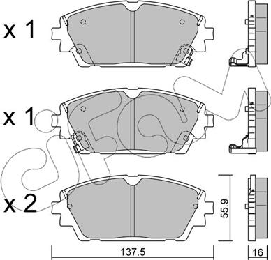 Cifam 822-1237-0 - Kit de plaquettes de frein, frein à disque cwaw.fr