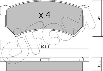 Cifam 822-1224-0 - Kit de plaquettes de frein, frein à disque cwaw.fr