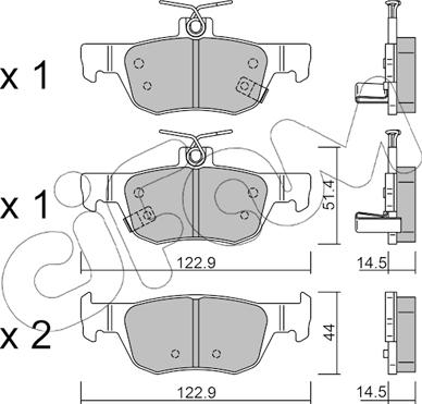 Cifam 822-1226-0 - Kit de plaquettes de frein, frein à disque cwaw.fr