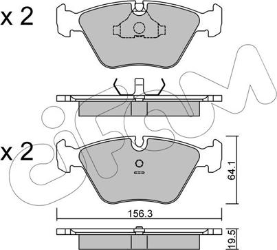 Cifam 822-122-0 - Kit de plaquettes de frein, frein à disque cwaw.fr