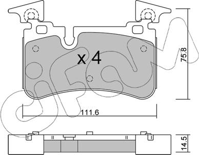 Cifam 822-1223-0 - Kit de plaquettes de frein, frein à disque cwaw.fr