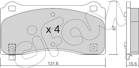 Cifam 822-1277-0 - Kit de plaquettes de frein, frein à disque cwaw.fr