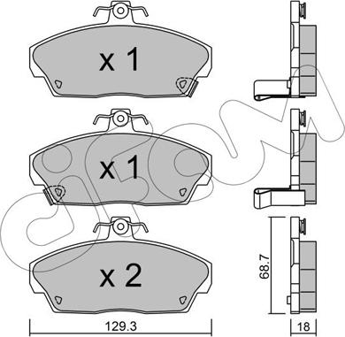 Cifam 822-174-0 - Kit de plaquettes de frein, frein à disque cwaw.fr