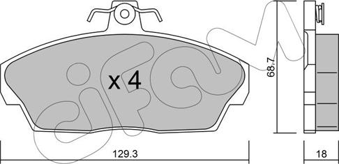 Cifam 822-174-1 - Kit de plaquettes de frein, frein à disque cwaw.fr