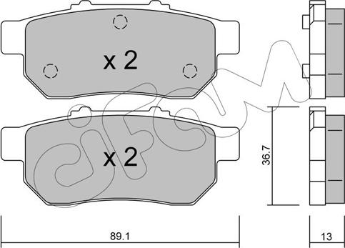 Cifam 822-176-0 - Kit de plaquettes de frein, frein à disque cwaw.fr