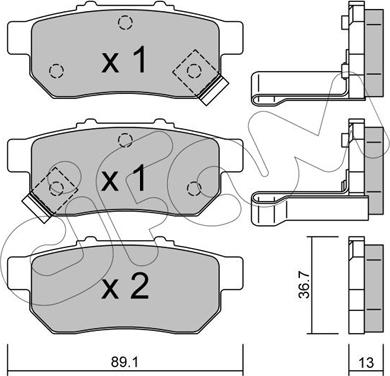 Cifam 822-176-1 - Kit de plaquettes de frein, frein à disque cwaw.fr