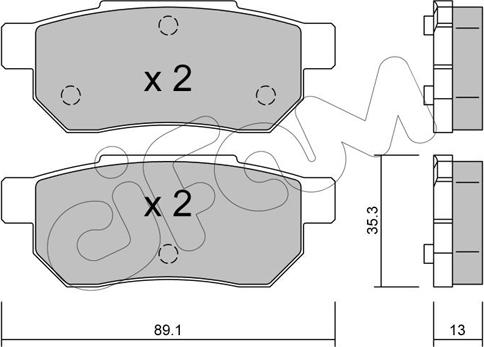 Cifam 822-170-0 - Kit de plaquettes de frein, frein à disque cwaw.fr