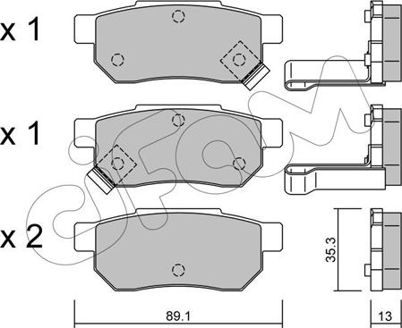 Cifam 822-170-1 - Kit de plaquettes de frein, frein à disque cwaw.fr