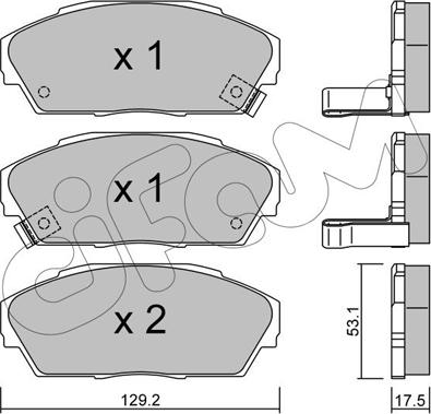 Cifam 822-171-0 - Kit de plaquettes de frein, frein à disque cwaw.fr