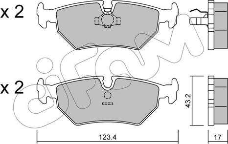 Cifam 822-178-0 - Kit de plaquettes de frein, frein à disque cwaw.fr