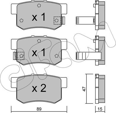 Cifam 822-173-0 - Kit de plaquettes de frein, frein à disque cwaw.fr