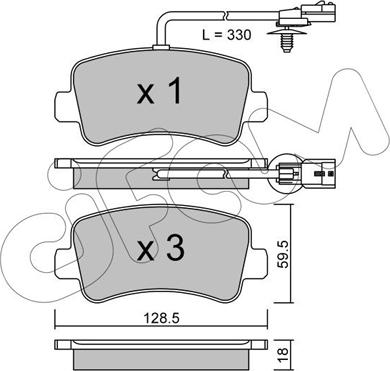 Cifam 822-899-0 - Kit de plaquettes de frein, frein à disque cwaw.fr