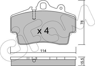 Cifam 822-891-0 - Kit de plaquettes de frein, frein à disque cwaw.fr