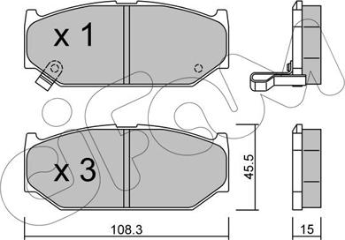 Cifam 822-897-0 - Kit de plaquettes de frein, frein à disque cwaw.fr