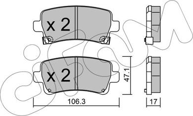 Cifam 822-844-0 - Kit de plaquettes de frein, frein à disque cwaw.fr