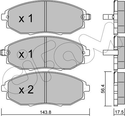 Cifam 822-845-0 - Kit de plaquettes de frein, frein à disque cwaw.fr