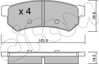 Cifam 822-846-0 - Kit de plaquettes de frein, frein à disque cwaw.fr