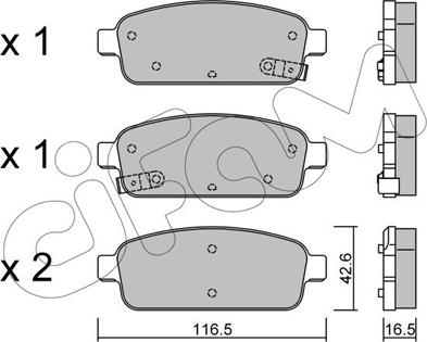 Cifam 822-840-0 - Kit de plaquettes de frein, frein à disque cwaw.fr