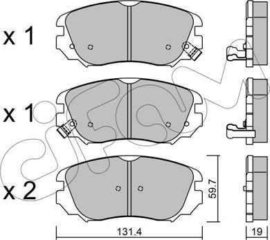 Cifam 822-841-0 - Kit de plaquettes de frein, frein à disque cwaw.fr