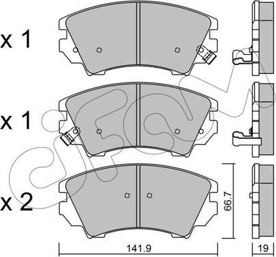 Cifam 822-842-0 - Kit de plaquettes de frein, frein à disque cwaw.fr