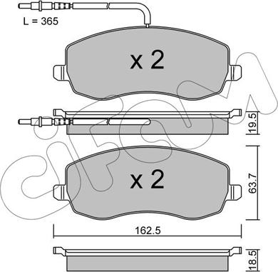 Cifam 822-847-0 - Kit de plaquettes de frein, frein à disque cwaw.fr