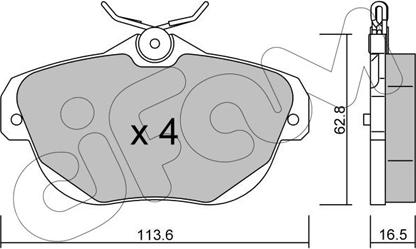 Cifam 822-856-0 - Kit de plaquettes de frein, frein à disque cwaw.fr