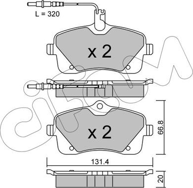 Cifam 822-853-0 - Kit de plaquettes de frein, frein à disque cwaw.fr