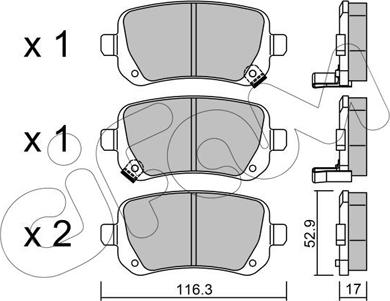 Cifam 822-864-0 - Kit de plaquettes de frein, frein à disque cwaw.fr