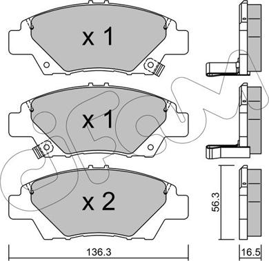 Cifam 822-865-0 - Kit de plaquettes de frein, frein à disque cwaw.fr