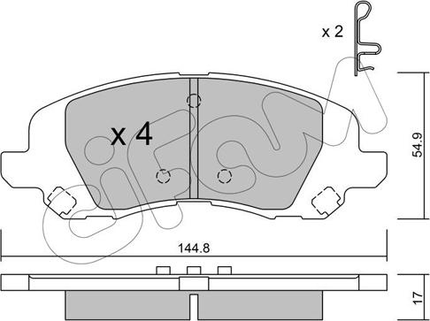 Cifam 822-861-0 - Kit de plaquettes de frein, frein à disque cwaw.fr