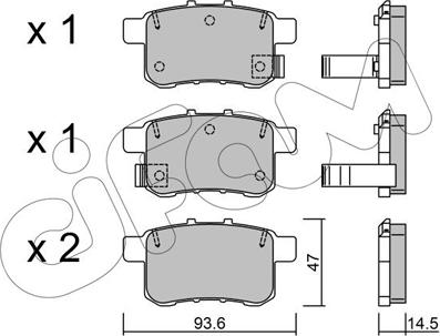 Cifam 822-868-0 - Kit de plaquettes de frein, frein à disque cwaw.fr