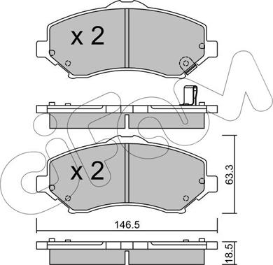 Cifam 822-862-1 - Kit de plaquettes de frein, frein à disque cwaw.fr