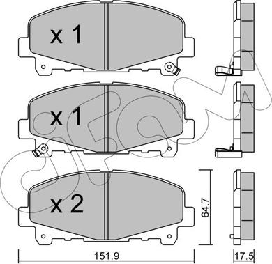 Cifam 822-867-0 - Kit de plaquettes de frein, frein à disque cwaw.fr