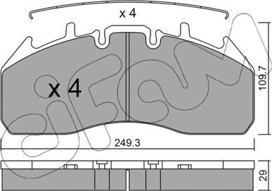 Cifam 822-809-0 - Kit de plaquettes de frein, frein à disque cwaw.fr