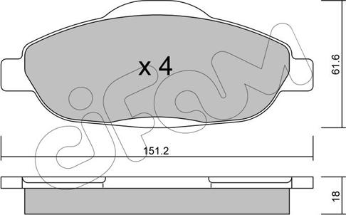 Cifam 822-804-0 - Kit de plaquettes de frein, frein à disque cwaw.fr