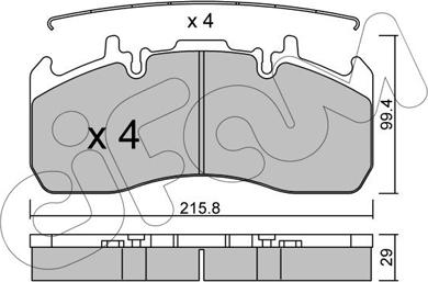 Cifam 822-808-0 - Kit de plaquettes de frein, frein à disque cwaw.fr