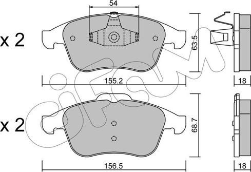 Cifam 822-803-0 - Kit de plaquettes de frein, frein à disque cwaw.fr