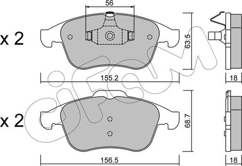 Cifam 822-803-1 - Kit de plaquettes de frein, frein à disque cwaw.fr